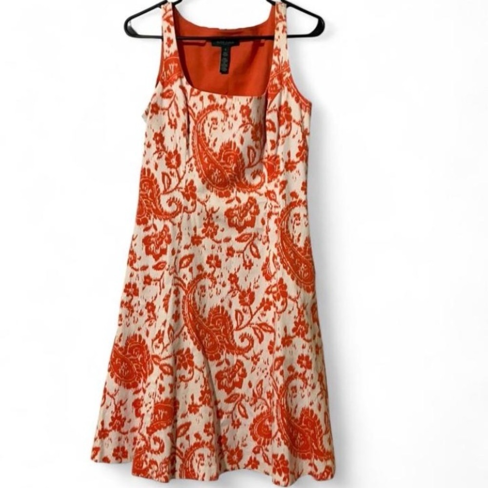 Ralph Lauren Orange Paisley Tank Top